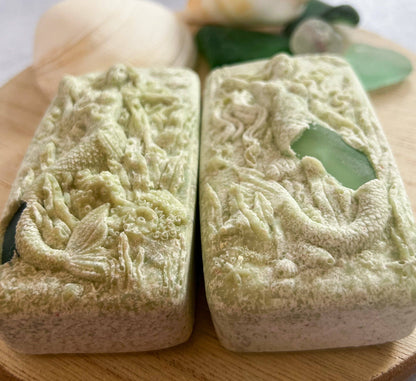 Fairyland Glade - Sweetgrass Hidden Sea Glass Sea Salt Soap MADE TO ORDER