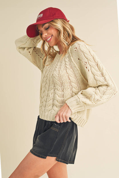 AEMI + CO - 3158DK Tally Sweater: L / Contemporary / Pink
