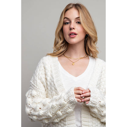 Sweet Generis - SWEET 3D FLOWER KNITTING CARDIGAN