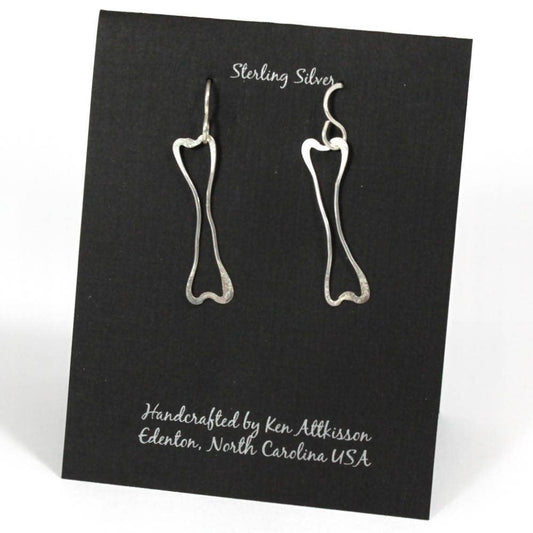 Ken’s handcrafted jewelry - Sterling Silver Earrings With Dog Bones