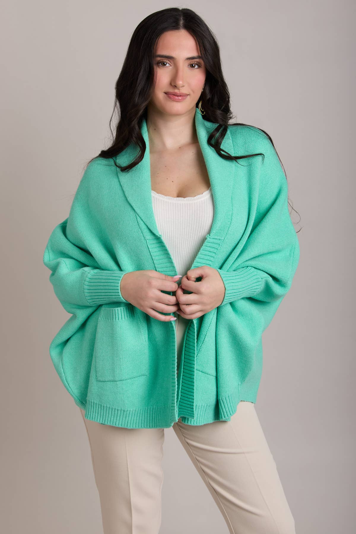 SAACHI - Open Front Oversize Cardigan