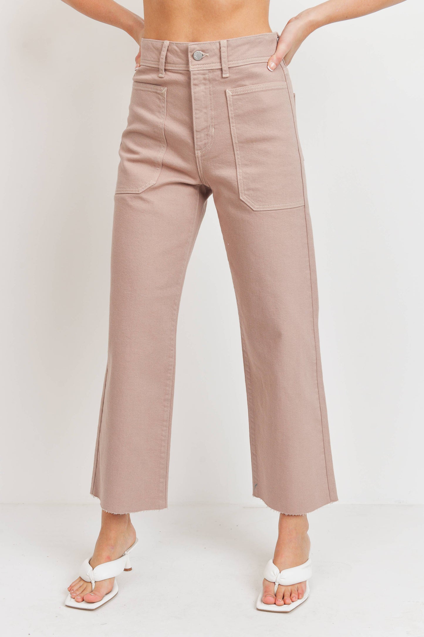JUST BLACK DENIM - BP353J - CLAY - HR Utility Wide Leg