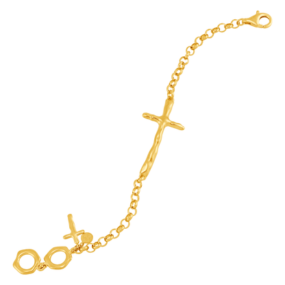 In Good Faith - Silpada Organic Cross Bracelet in Sterling Silver