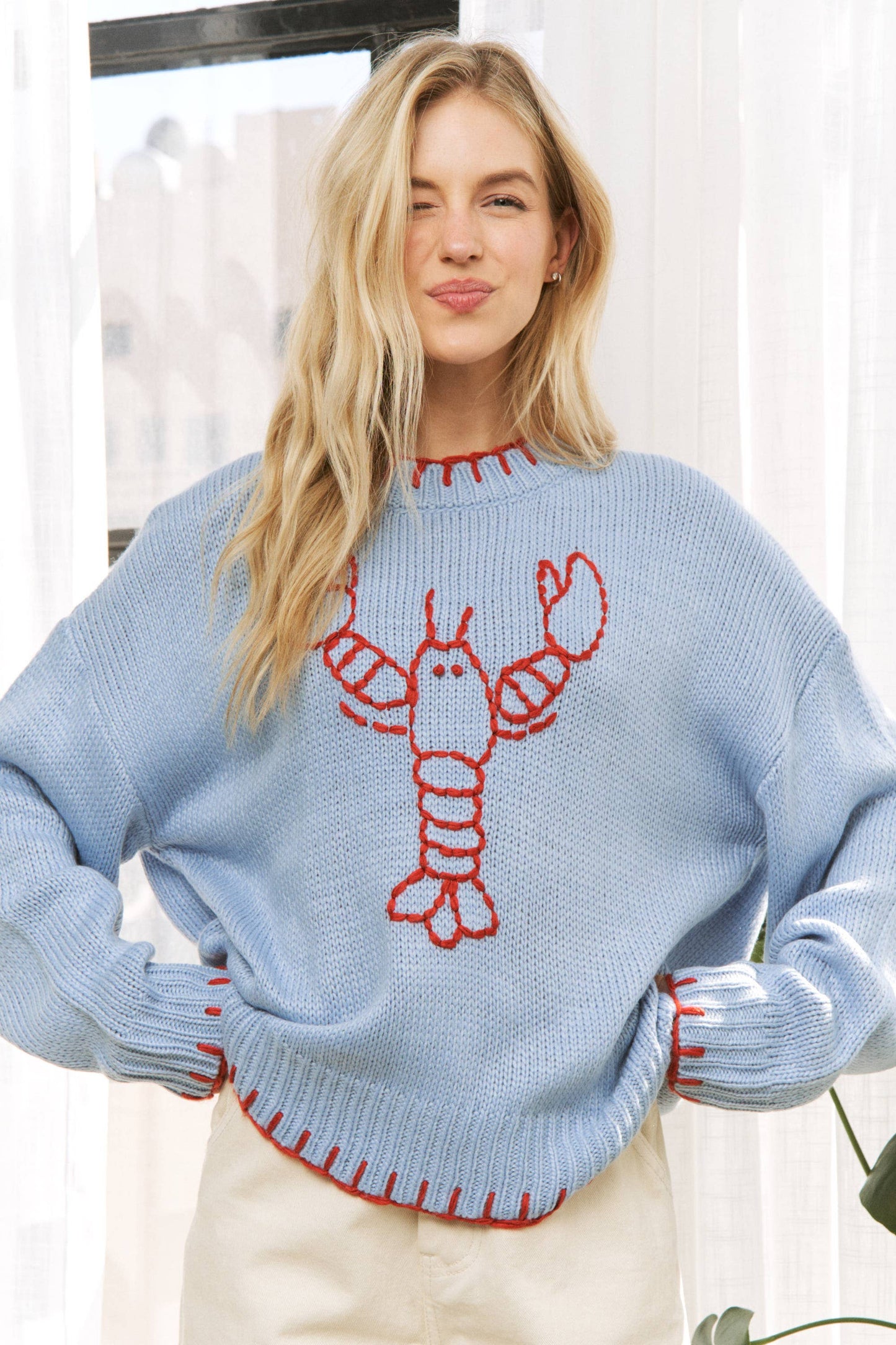Sweet Generis - MY LOVELY LOBSTER CASUAL PULLOVER SWEATER