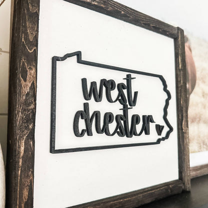 Dakota + Pine Design Co. - Personalized Home City, State Sign: Natural / 9x12