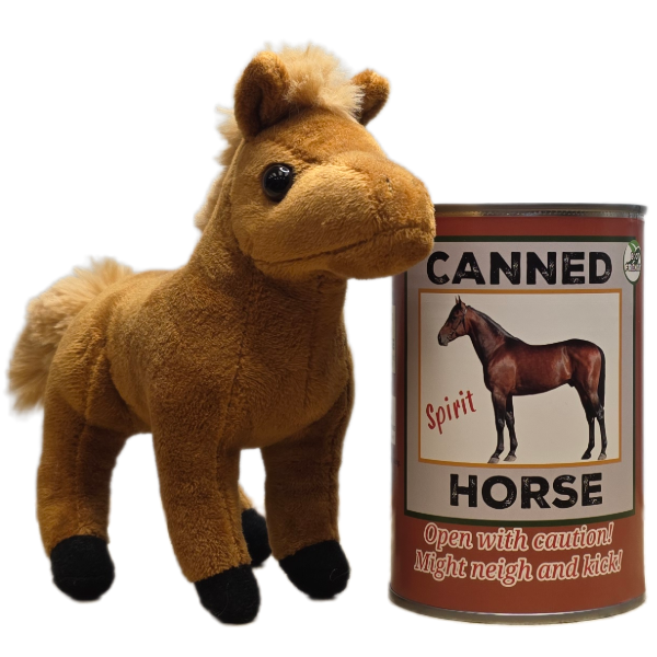 Canned Gifts - Spirit the Canned Horse - Eco-friendly and Recycled Plush
