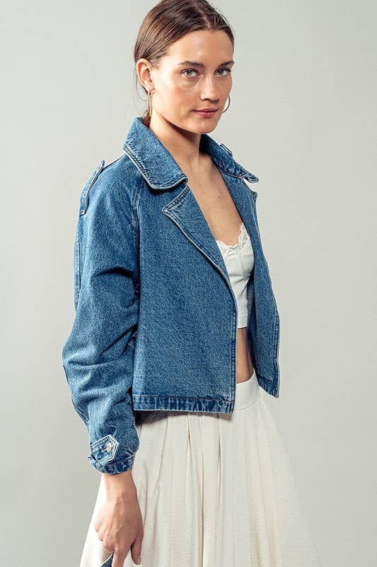 THE TRAILBLAZER TRENCH COAT : DENIM / S-2/M-2/L-2