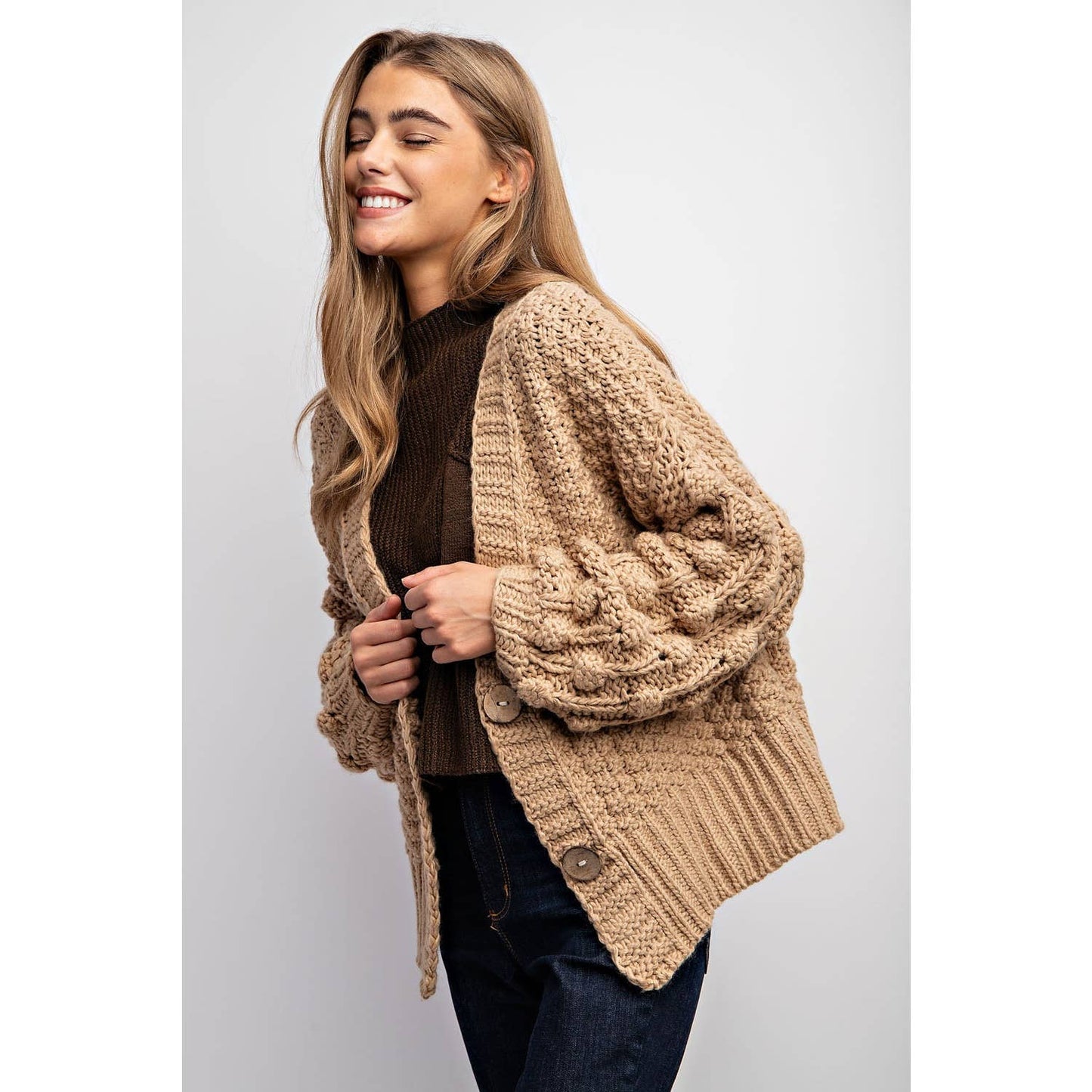 Sweet Generis - SWEET 3D FLOWER KNITTING CARDIGAN