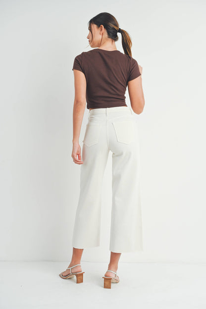 JUST BLACK DENIM - BP460 - VANILLA BEAN - Scissor Cut Wide Leg
