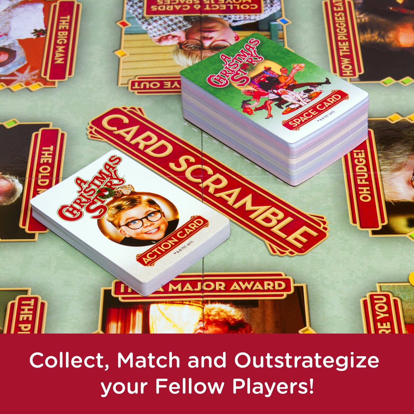 AQUARIUS, GAMAGO, ICUP, & ROCK SAWS by NMR Brands - A Christmas Story Card Scramble Board Game