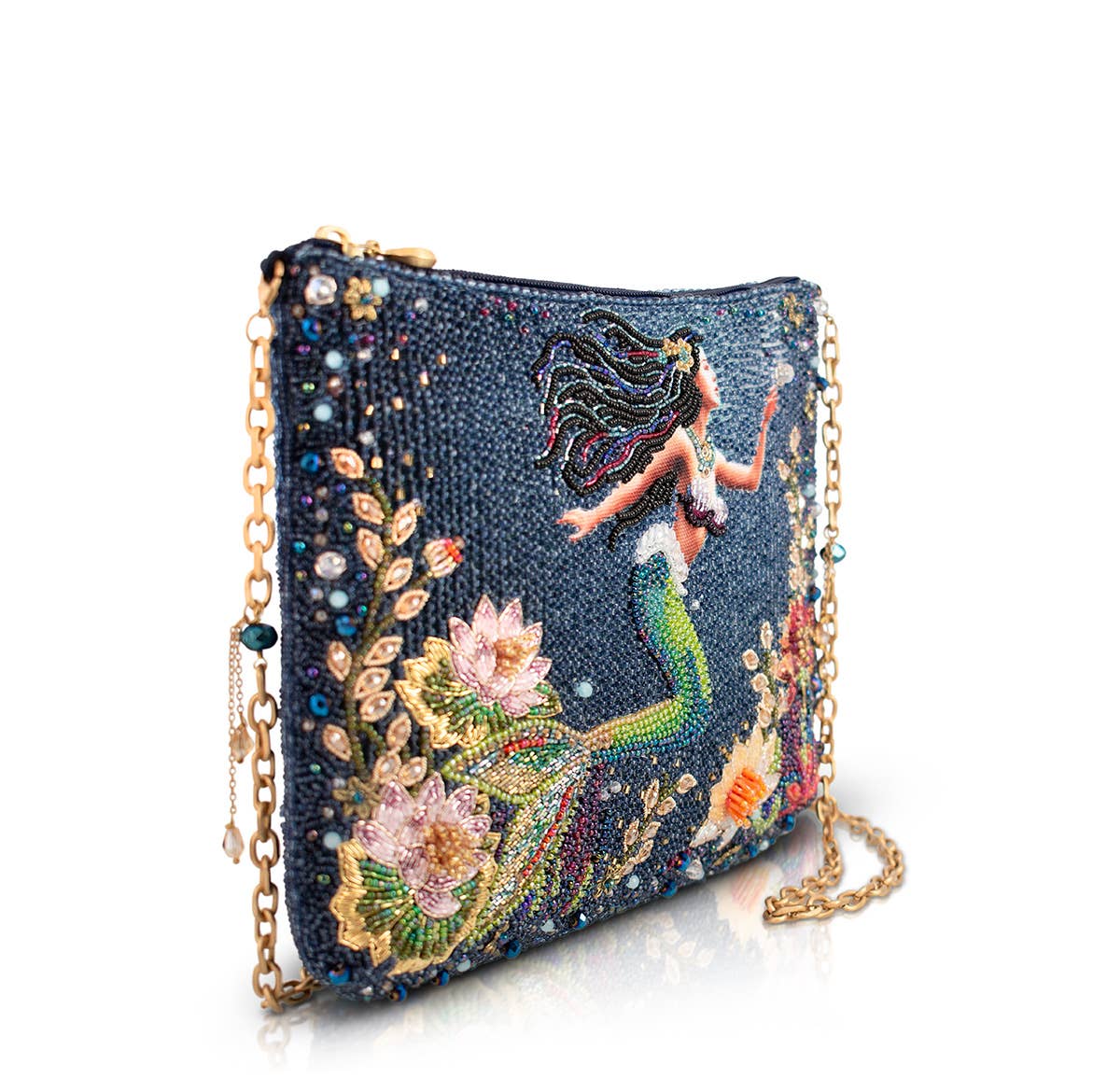 Mary Frances Accessories - Mermaid Magic Beaded Underwater Scene with Mermaid Crossbody