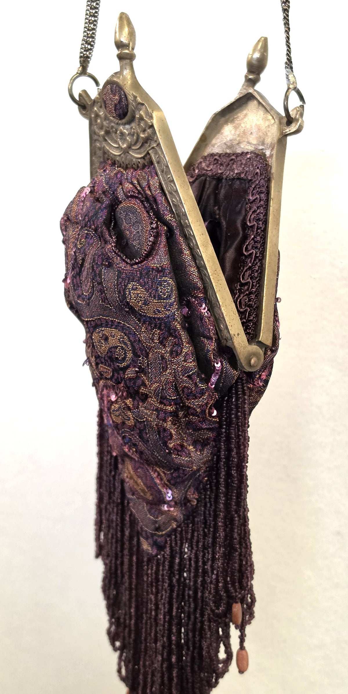Ricki designs - VINTAGE FRAME BAG WITH FRINGE