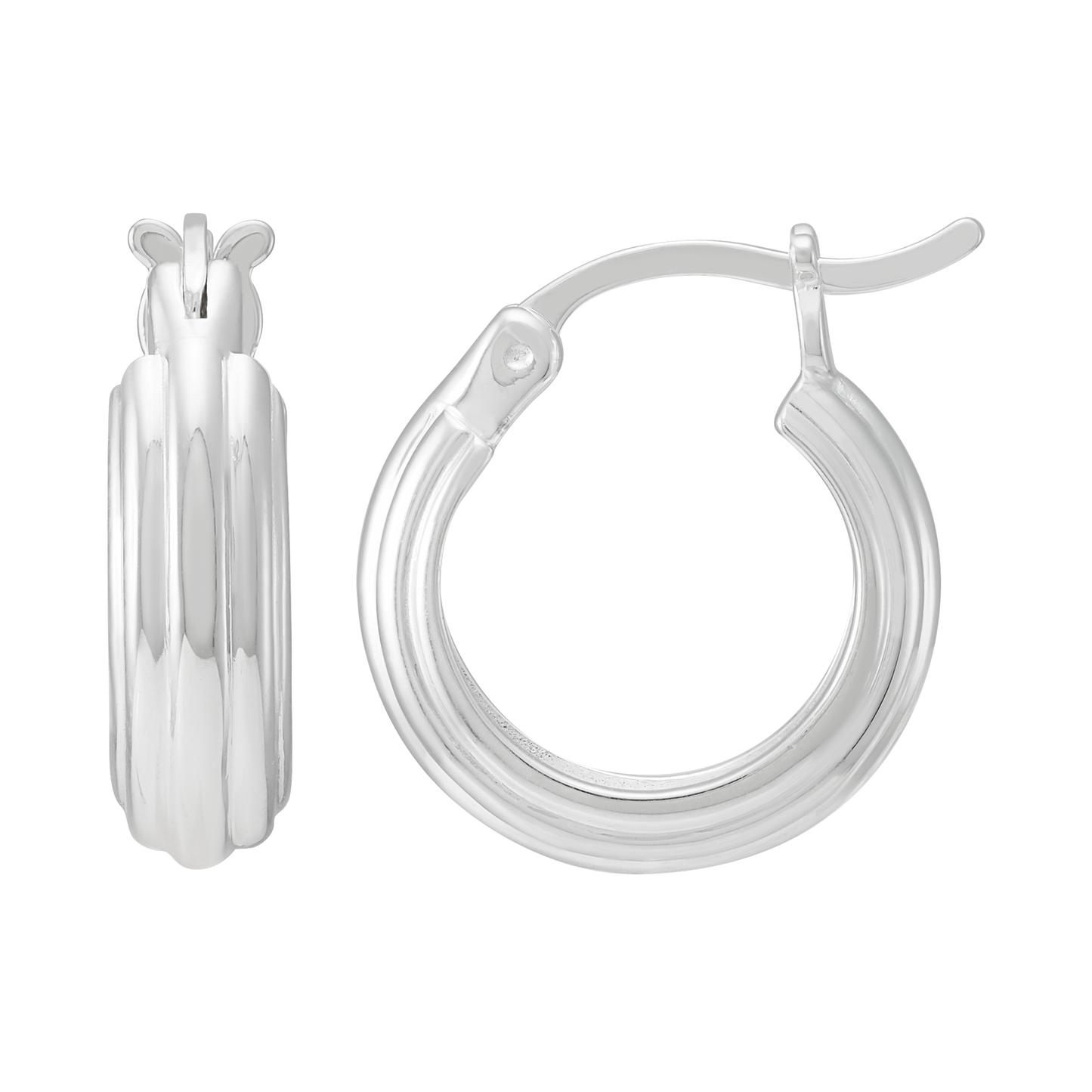 Silpada - Silpada 'Classic Edge' Sterling Silver Hoop Earrings
