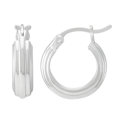 Silpada - Silpada 'Classic Edge' Sterling Silver Hoop Earrings
