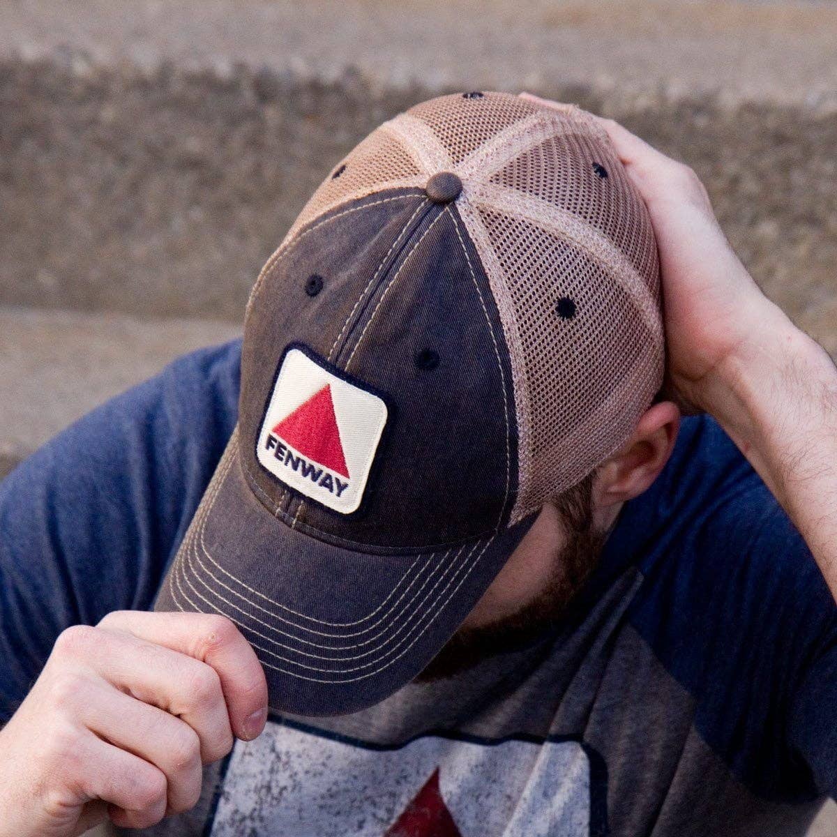 Chowdaheadz - Fenway Patch "Dirty Water" Mesh Trucker Navy Hat
