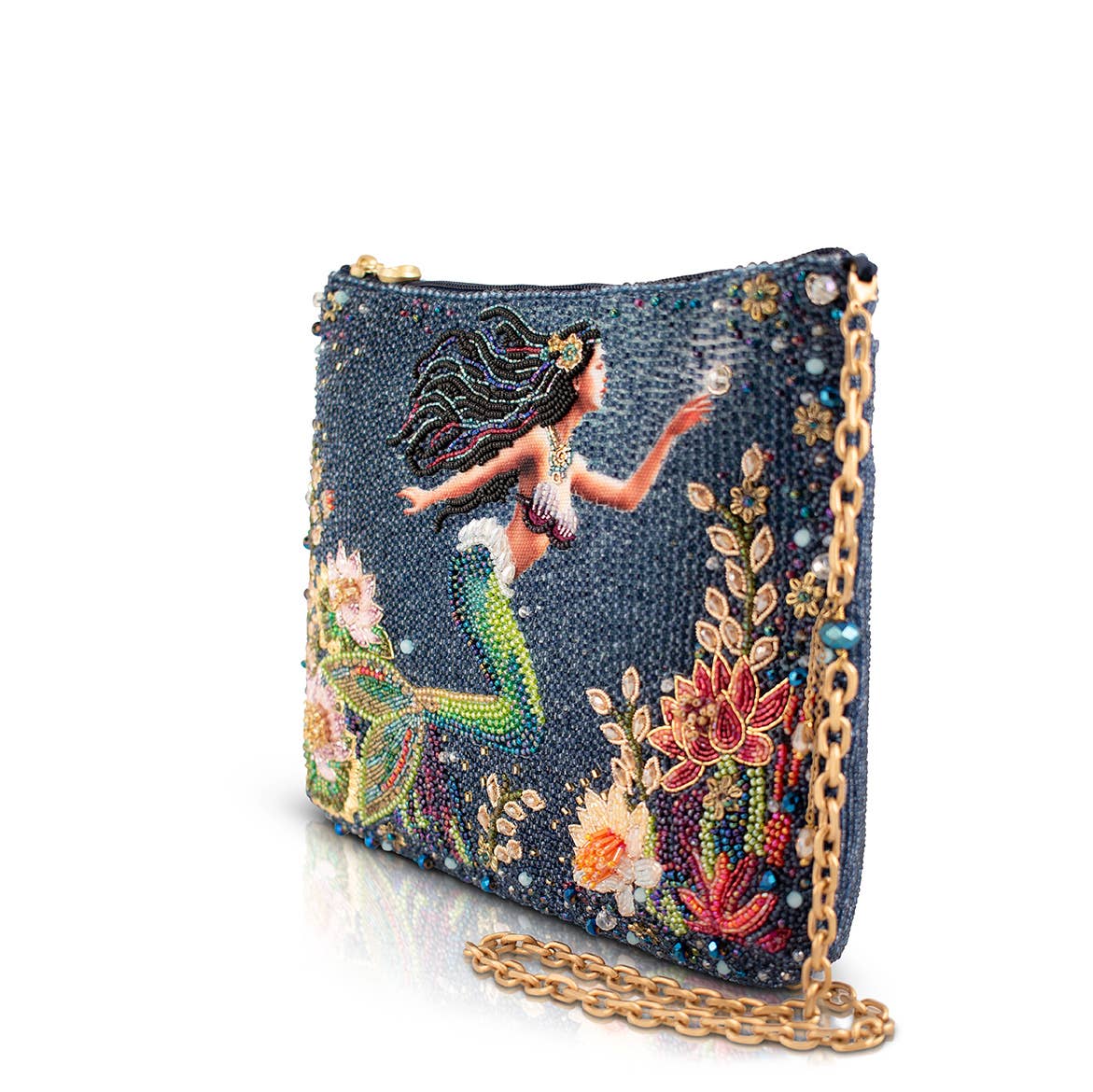 Mary Frances Accessories - Mermaid Magic Beaded Underwater Scene with Mermaid Crossbody
