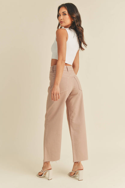 JUST BLACK DENIM - BP353J - CLAY - HR Utility Wide Leg