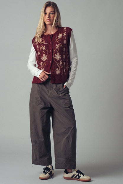 Urban Daizy - Boho Relaxed Wide-Leg Cargo Pants