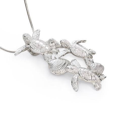 Big Blue by Roland St John - Ocean In Motion Hatchlings Pendant: 18"
