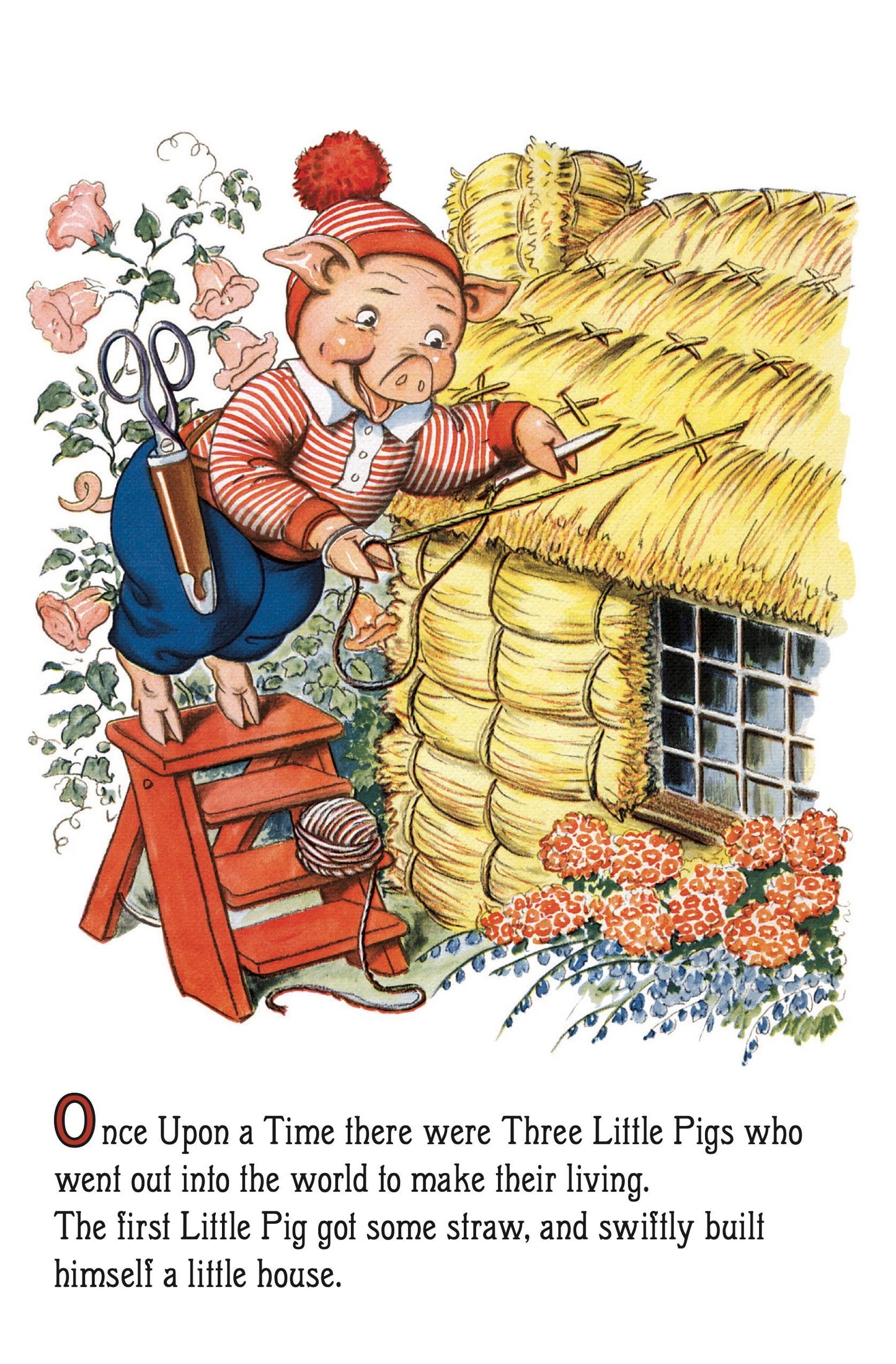 Laughing Elephant Books - The Three Little Pigs -Children's Board Book - Vintage
