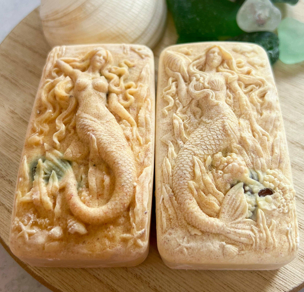 Fairyland Glade - Lemon Verbena Hidden Sea Glass Sea Salt Soap MADE TO ORDER