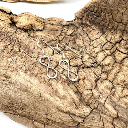 Jackie Gallagher Designs - Handmade Coastal Jewelry - Infinity Sterling silver dangle earrings