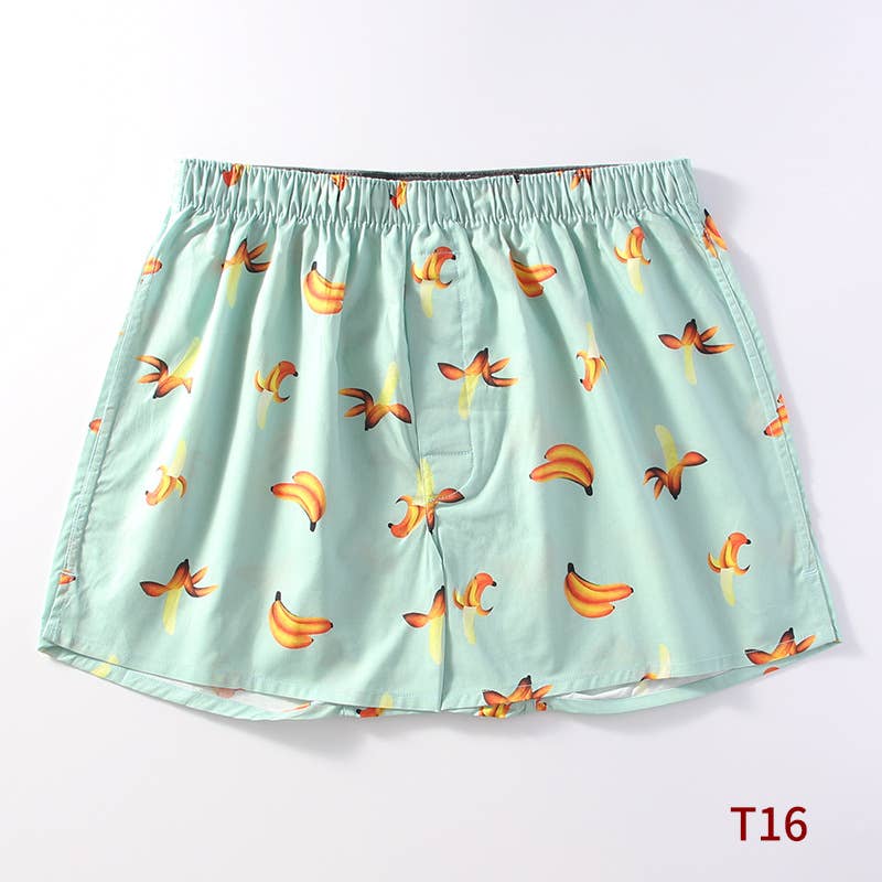 Rosa Clothing - Lobster & Pickles printed cotton casual boxer short