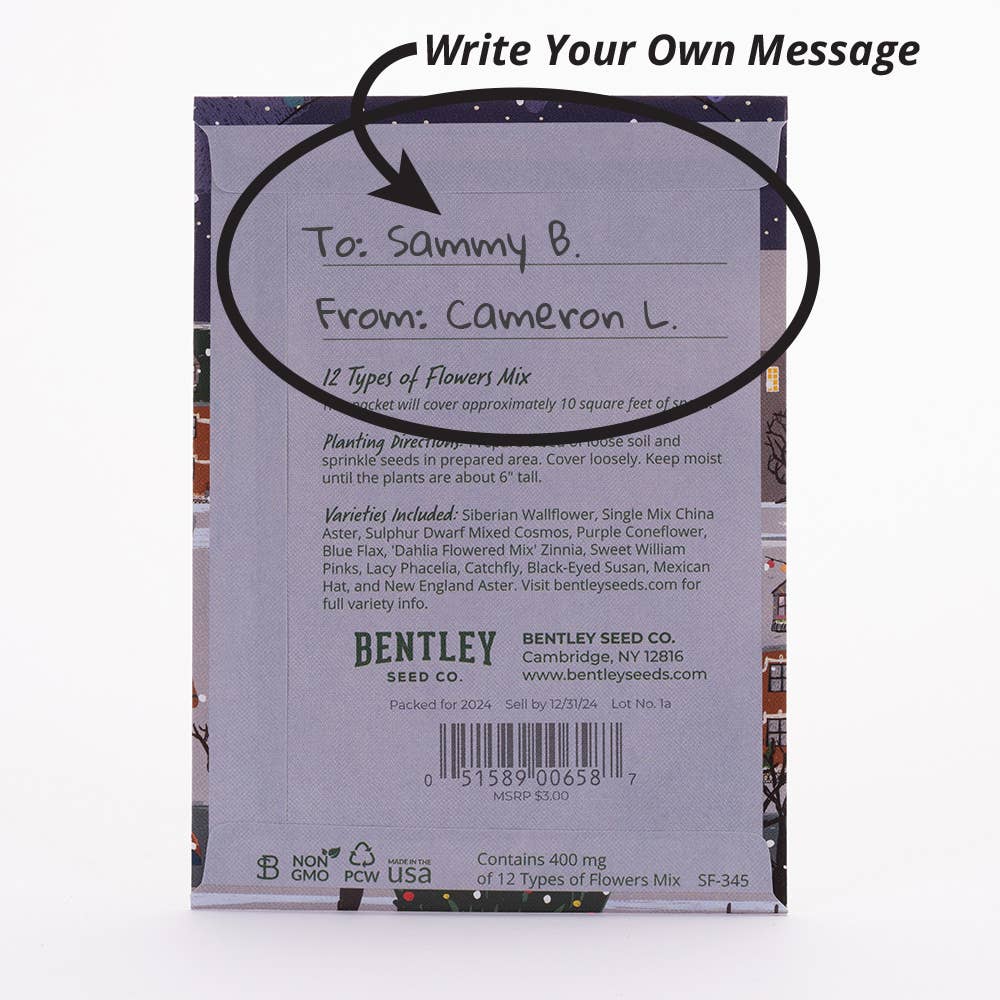 Bentley Seed Co. - Twas the Night Before Christmas Gift Tag Card - Seed Packets
