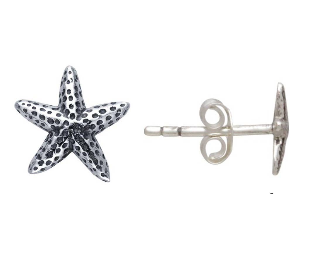 Nautically Northern - Sterling Silver Starfish Stud Earrings