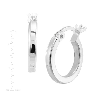 Silpada - Silpada 'Squared Off' Hoop Earrings in Sterling Si: 5/8