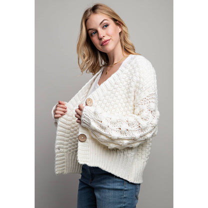 Sweet Generis - SWEET 3D FLOWER KNITTING CARDIGAN