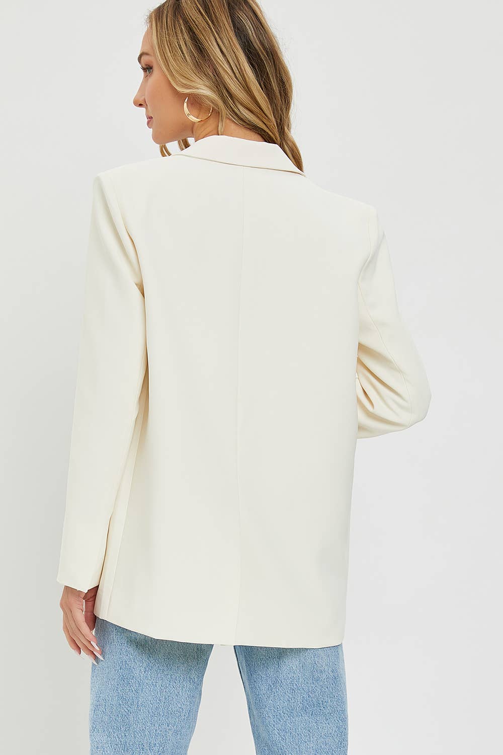 SW1553 OVERSIZED JACKET/BLAZER: BLACK / L
