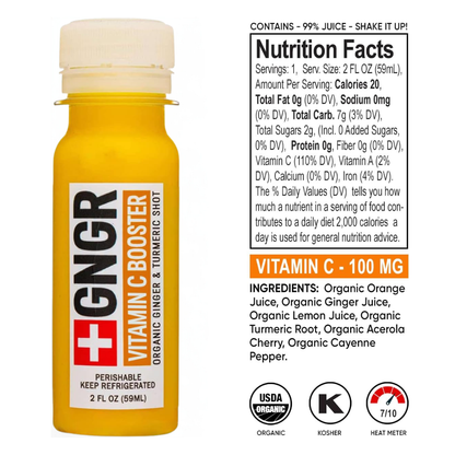 GNGR Labs - Vitamin C Booster Shot: Ginger Shot with Antioxidants