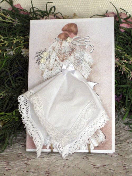 MOMENTS IN THYME - Bridal Hanky Card