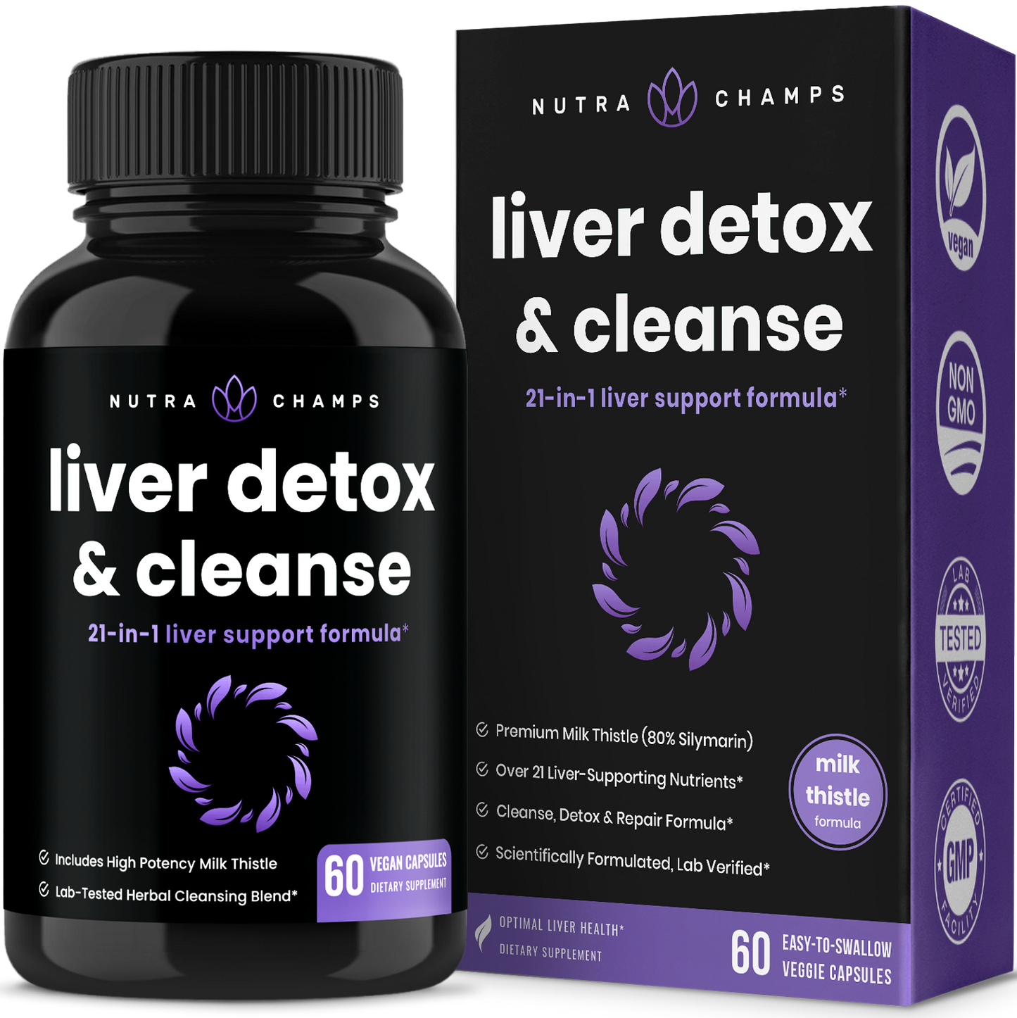 NutraChamps - Liver Cleanse Detox & Repair | Premium Liver Support Pills