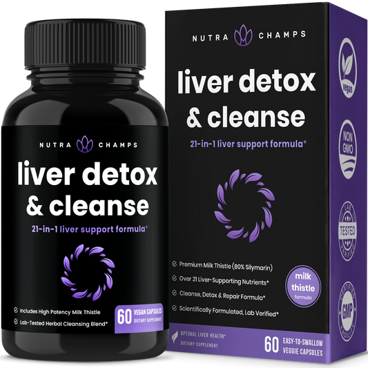 NutraChamps - Liver Cleanse Detox & Repair | Premium Liver Support Pills