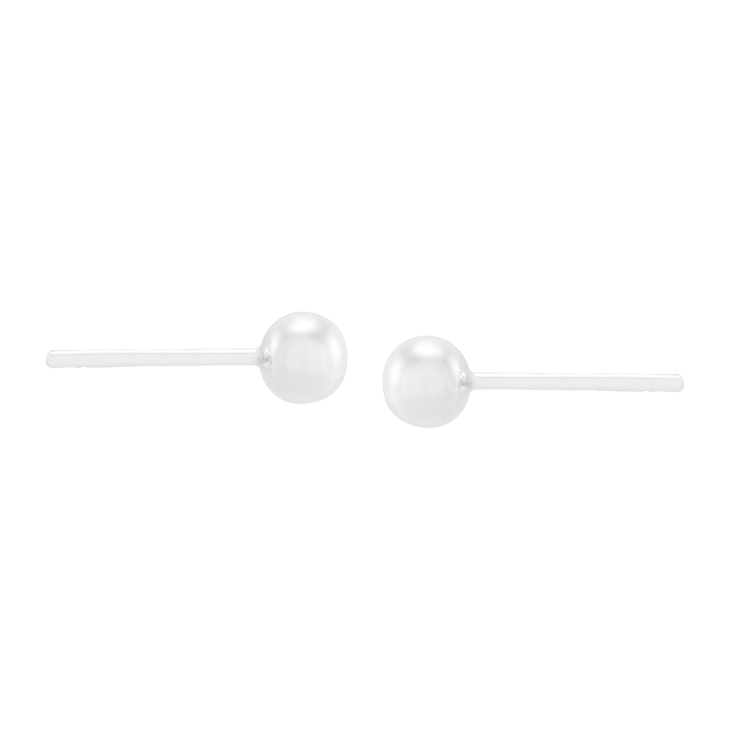 Silpada - Silpada 'Having a Ball 5 mm Stud Earrings' in Sterling Silver: White / 3/16