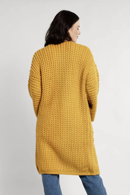 SAACHI - Long Sleeve Kimono Cable Knit Cardigan