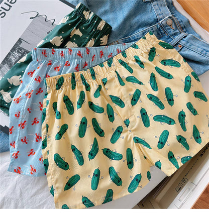 Rosa Clothing - Lobster & Pickles printed cotton casual boxer short