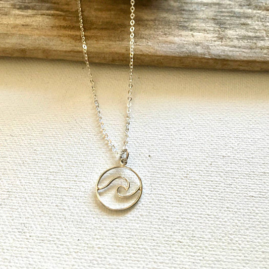 Jackie Gallagher Designs - Handmade Coastal Jewelry - Wave Circle Necklace
