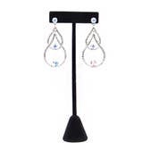 Zakka - Leather Earring T Stand Showcase Display Organizer: Steel Pink Leather