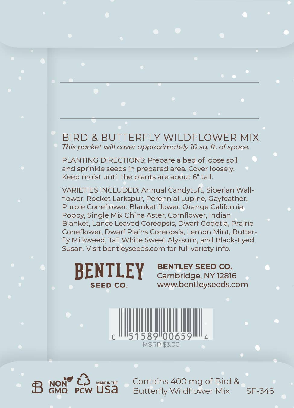 Bentley Seed Co. - Last Christmas Wreath of Cardinals Gift Tag Card - Seed Pkt