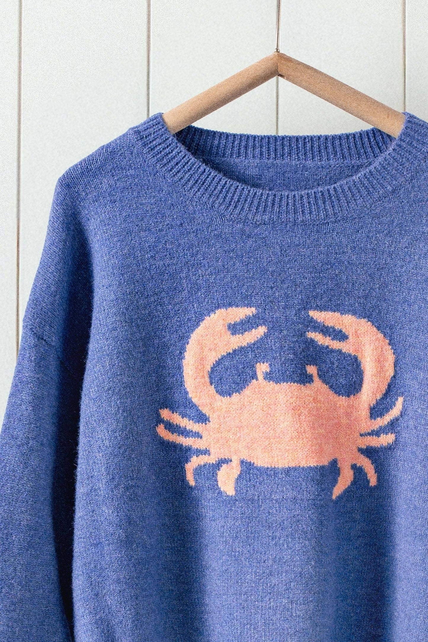 Urban Daizy - Crab Graphic Relaxed Knit Sweater