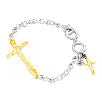 In Good Faith - Silpada Organic Cross Bracelet in Sterling Silver