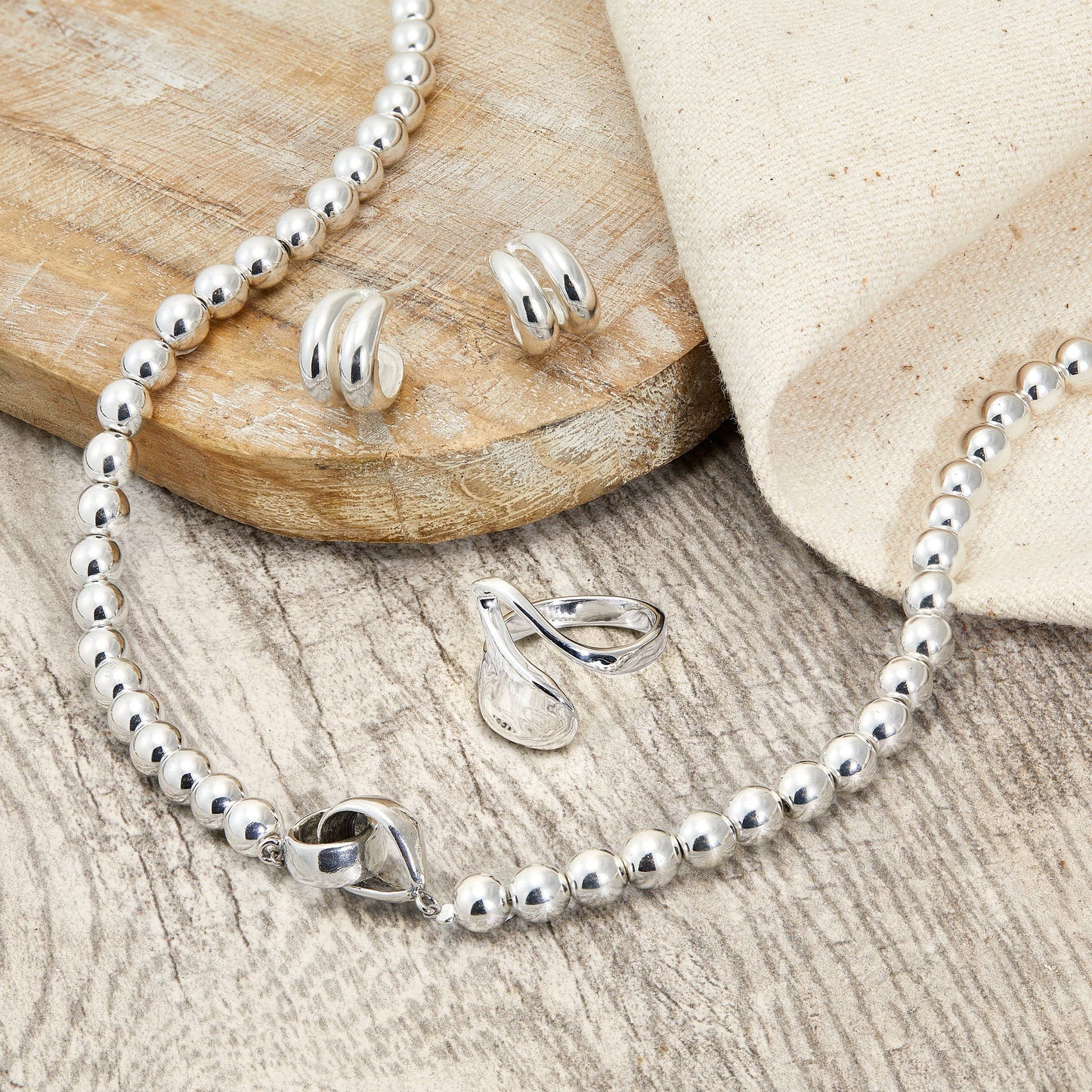 Silpada - Silpada 'Great Destinations' Silver Hematite Necklace, 18": White / 18
