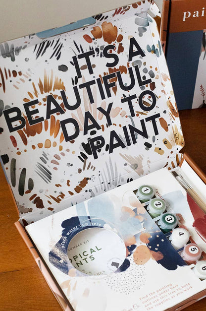 Cate Paper Co. - Sea Creatures Paint-By-Numbers kit