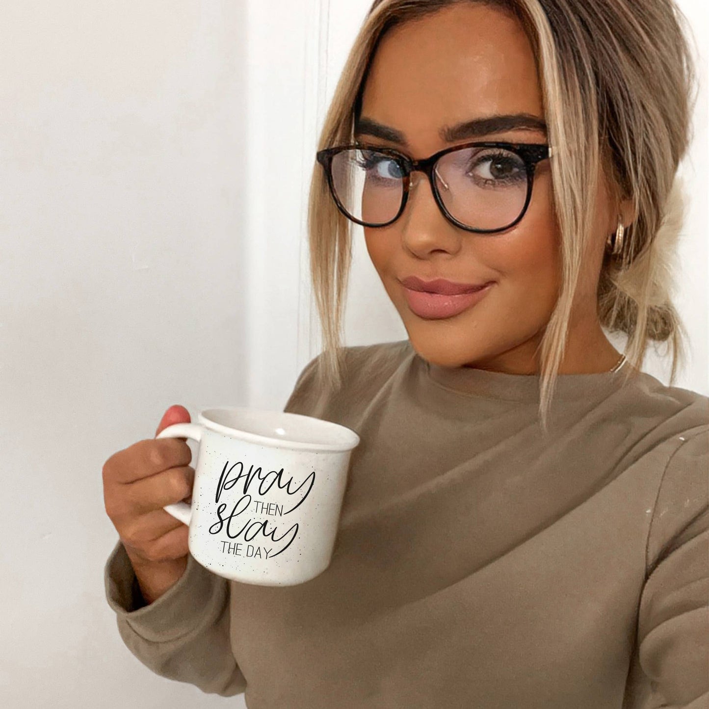 Gia Roma - Neutral Coffee Bar Decor, Ceramic Coffee Mugs With Quotes: F'n Sunshine