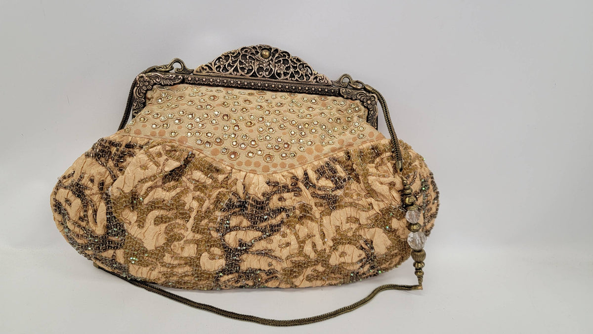 Ricki designs - VINTAGE CLASSIC TAPESTRY EMBROIDERED CROWN FRAME BAG #21082