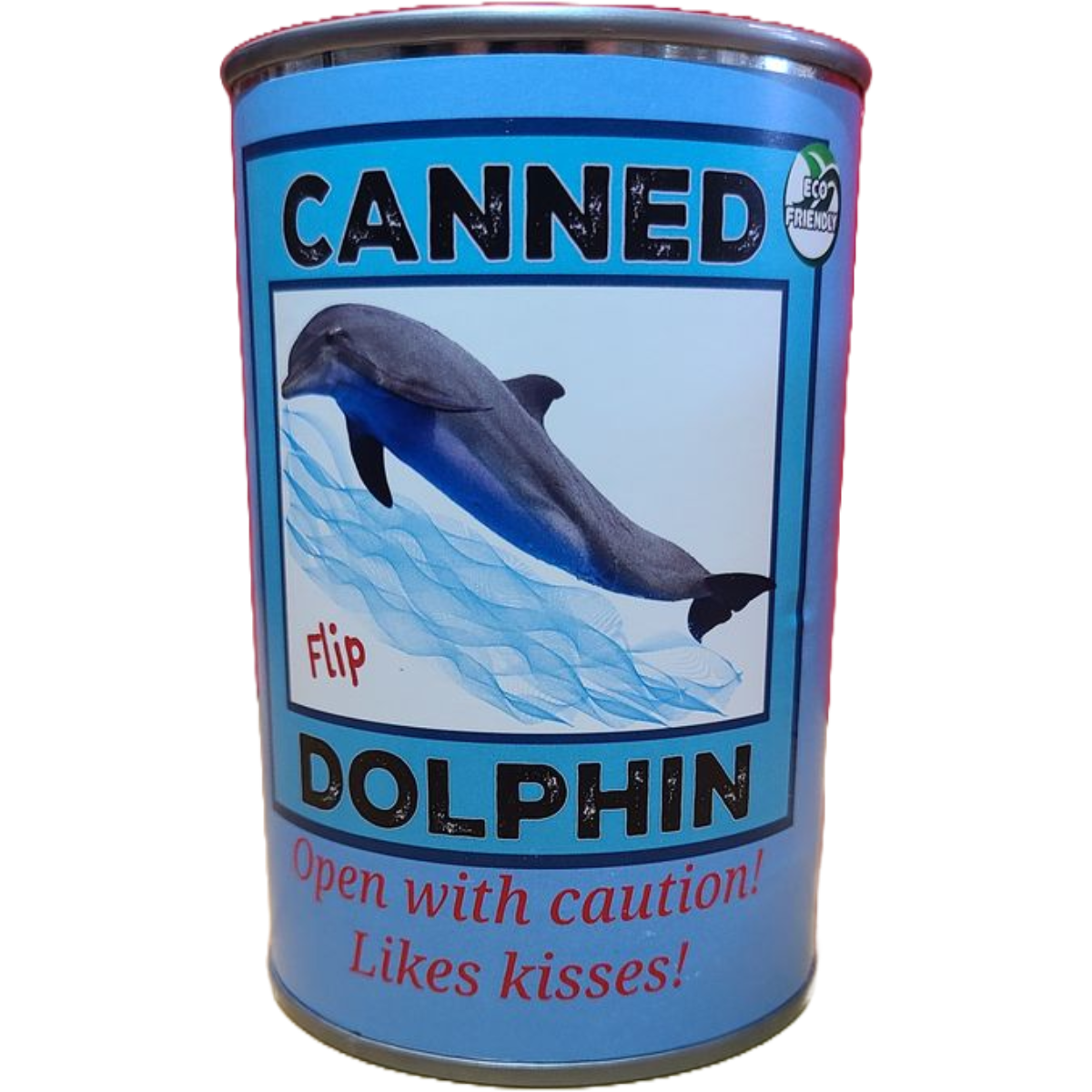 Canned Gifts - Flip the Canned Dolphin | Stuffed Animal Plush w/Jokes |Gift