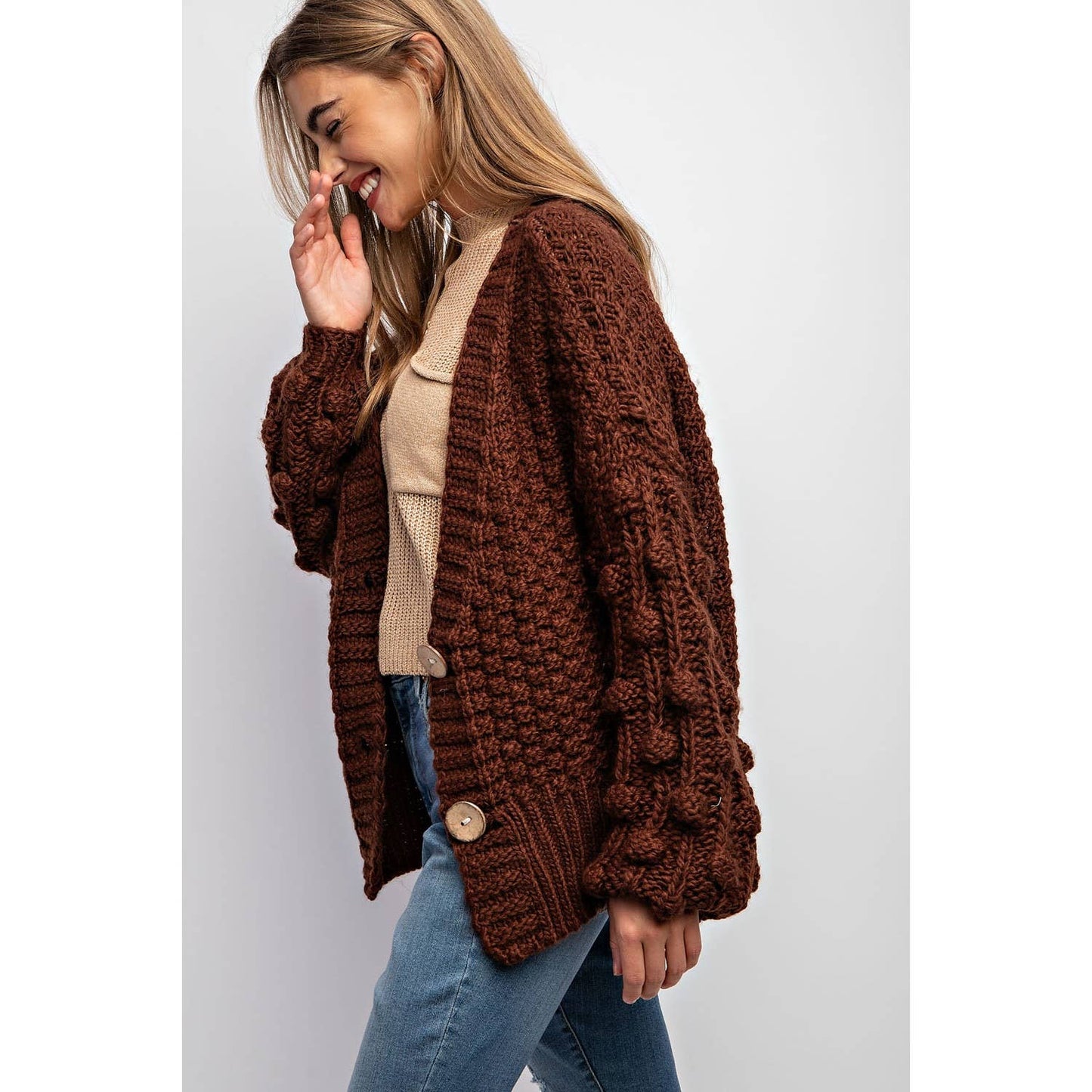 Sweet Generis - SWEET 3D FLOWER KNITTING CARDIGAN